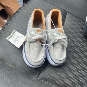 Toddler boy size 10. Grey bumble and birdle slip on dress shoes. NWOT. New